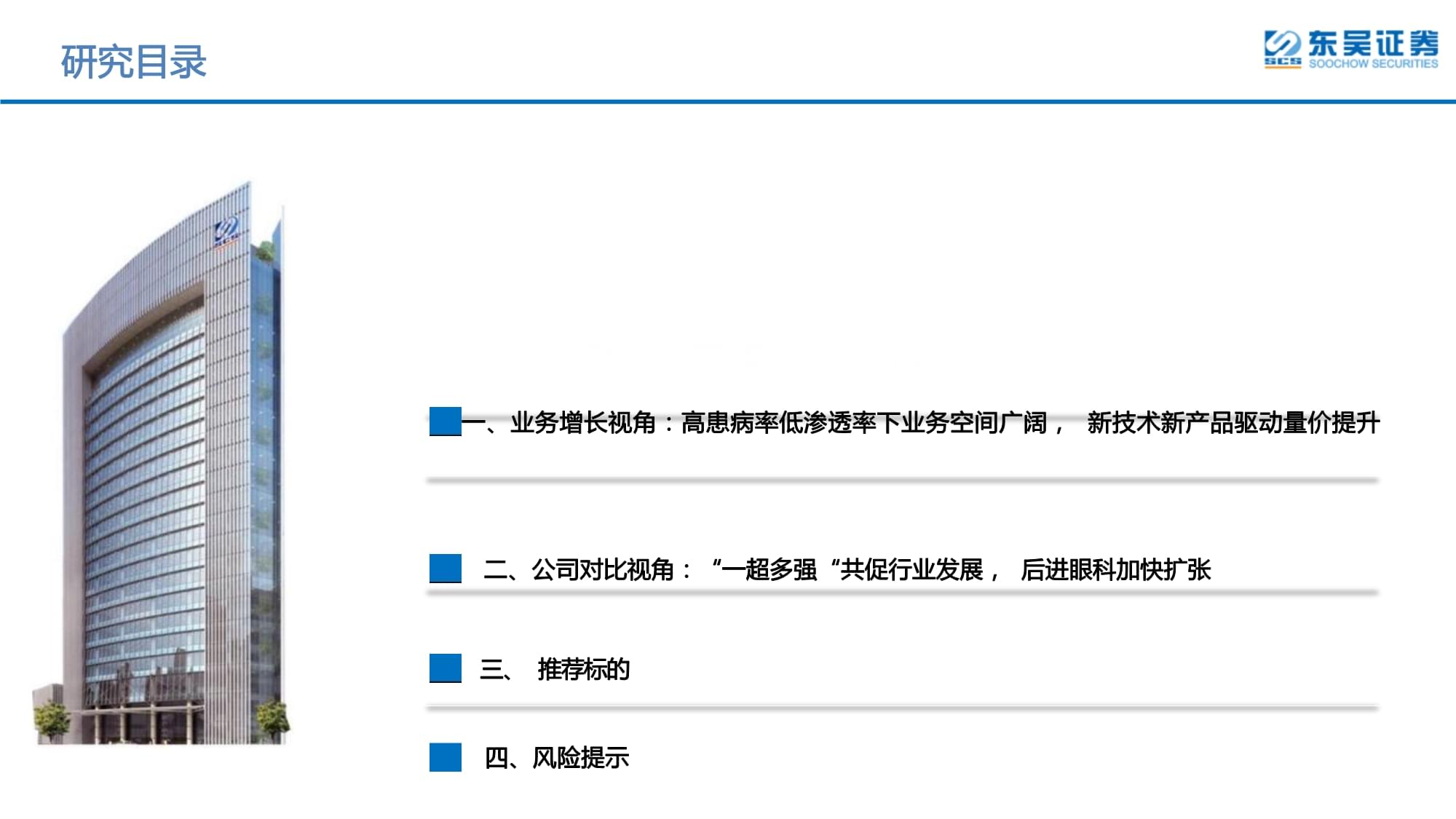 眼科醫(yī)療服務專題:需求釋放及技術創(chuàng)新促使眼科賽道長坡厚雪一超多強共享行業(yè)紅利